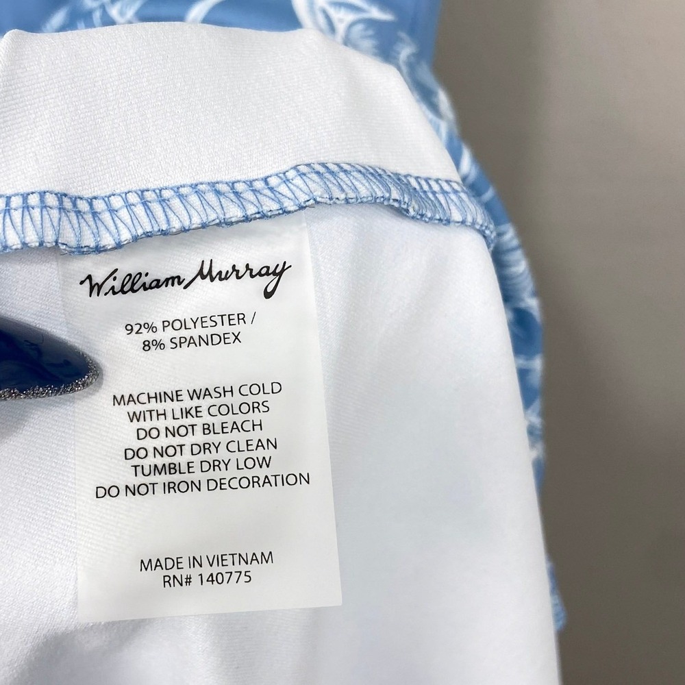 William Murray Golf Dress Shorts Set Womens Size S Blue Floral Sleeveless V-Neck - Picture 11 of 16